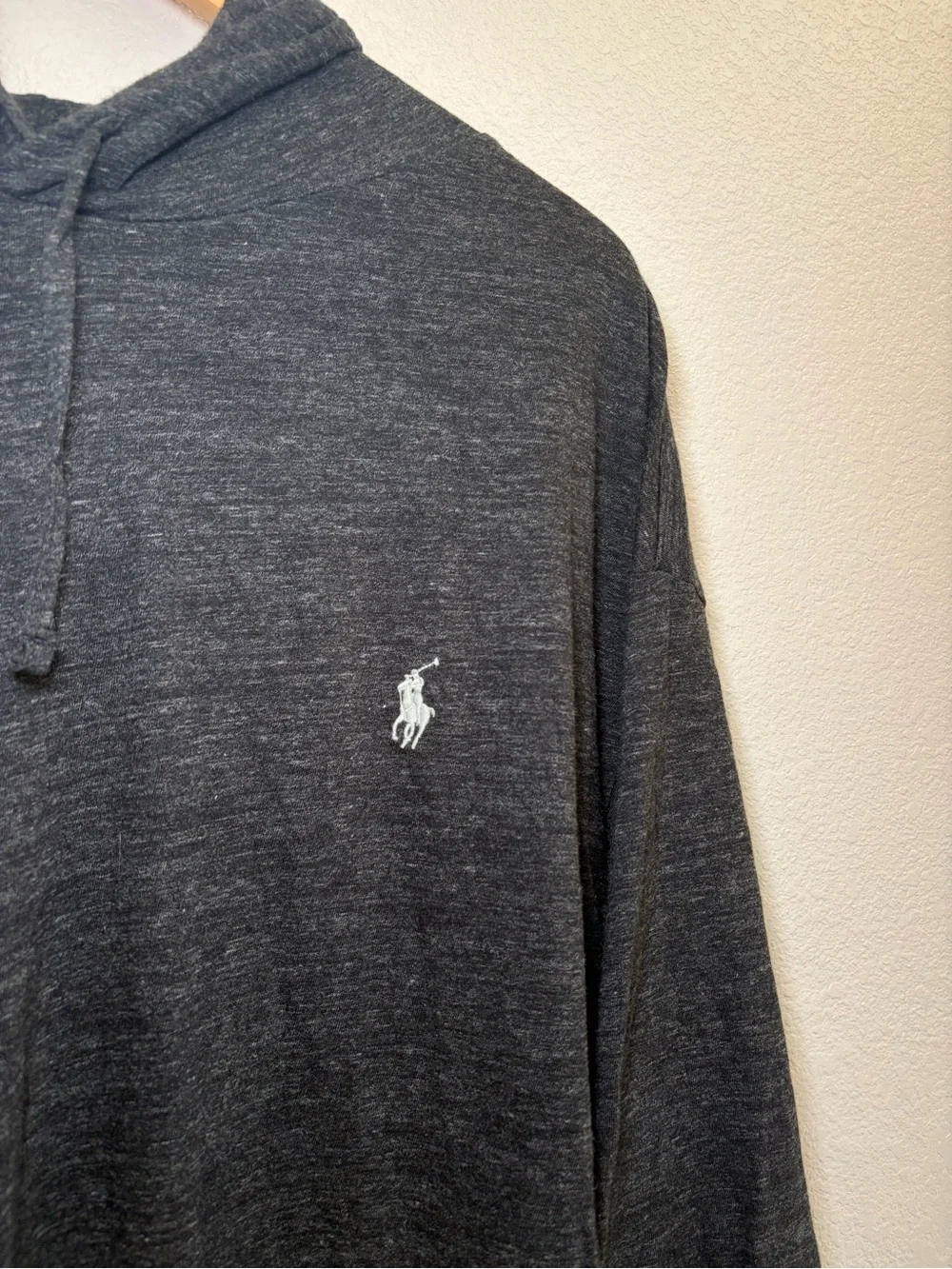 Polo Ralph Lauren Men's Big & Tall Jersey Hooded T-Shirt Sz 3XB Black Marl